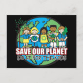 Red onze planeet briefkaart (Voorkant)