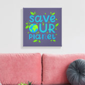 Red onze planeet canvas afdruk (Insitu (Woonkamer))