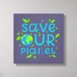 Red onze planeet canvas afdruk