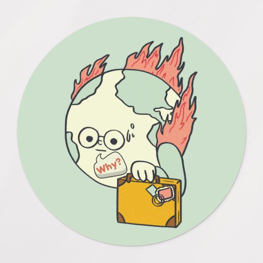 Red onze planeet - dag van de Aarde Labels (Design 2)