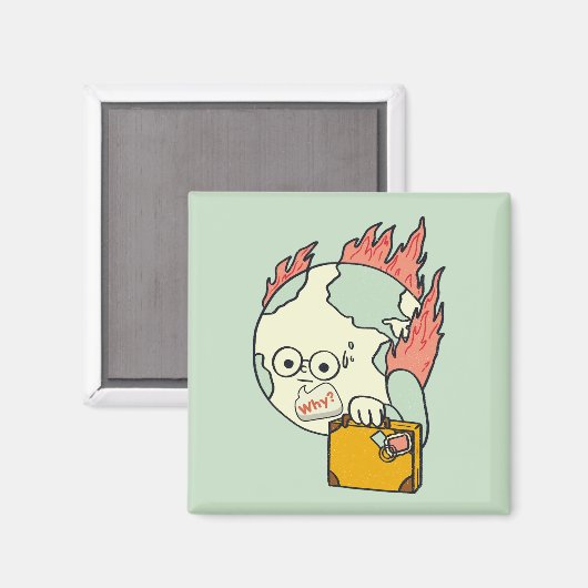 Red onze planeet - dag van de Aarde Magneet (Voorkant / Achterkant)