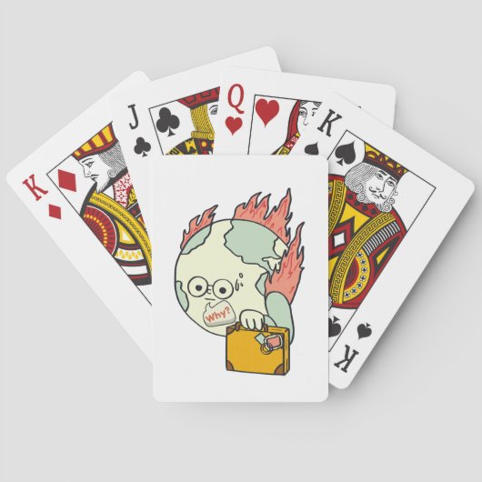 Red onze planeet - dag van de Aarde Pokerkaarten (Achterkant)