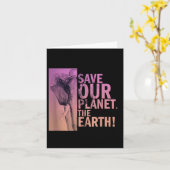 Red onze planeet De Aarde Olifant Milieu P Kaart (Gele Bloem)