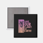 Red onze planeet De Aarde Olifant Milieu P Magneet (Voorkant / Achterkant)