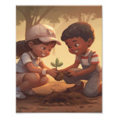 Red onze planeet foto afdruk (Voorkant)