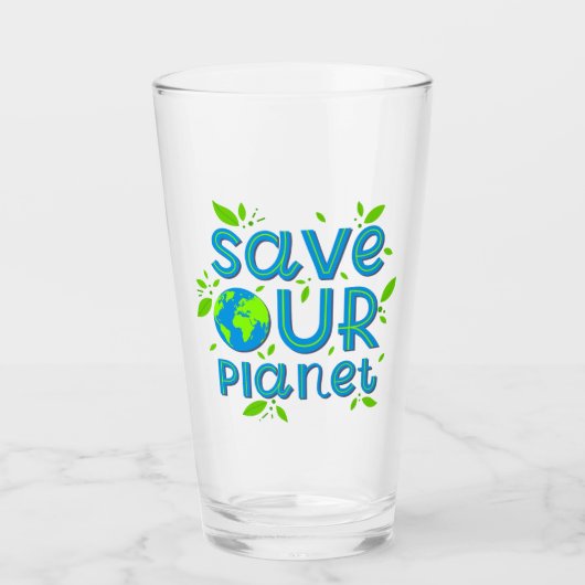 Red onze planeet glas (Voorkant)