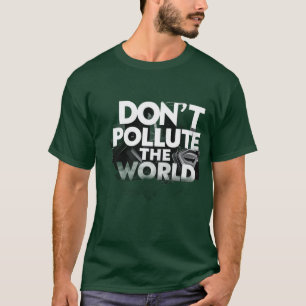 Red onze planeet ,groen t-shirt