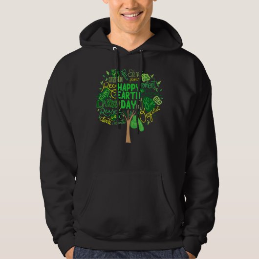 Red onze planeet Houd het Groene Aarde Dag 1 Hoodie (Voorkant)