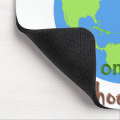 Red onze planeet Mousepad Muismat (Hoek)