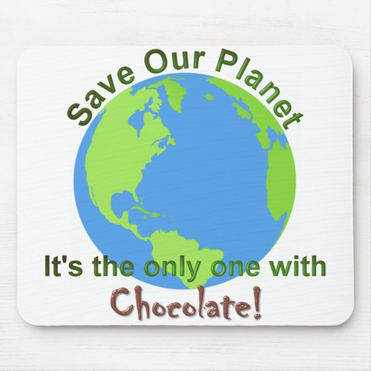 Red onze planeet Mousepad Muismat (Voorkant)