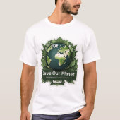 Red onze planeet – Natuur-geïnspireerde milieuvrie T-shirt (Voorkant)