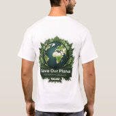 Red onze planeet – Natuur-geïnspireerde milieuvrie T-shirt (Achterkant)