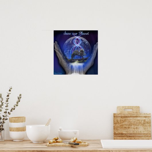 Red onze planeet poster (Keuken)