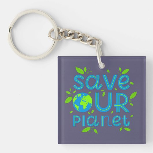 Red onze planeet sleutelhanger (Voorkant)