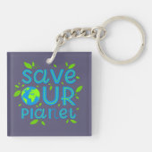 Red onze planeet sleutelhanger (Achterkant)