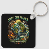 Red Onze Planeet Sleutelhanger (Achterkant)