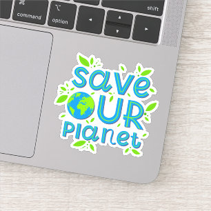 Red onze planeet sticker