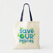 Red onze planeet tote bag (Voorkant)