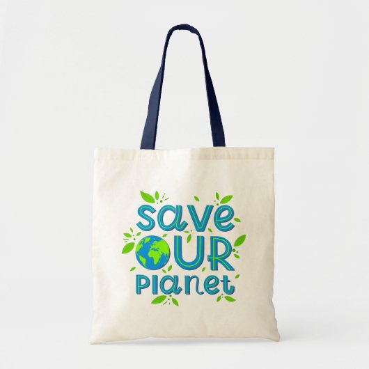 Red onze planeet tote bag (Voorkant)