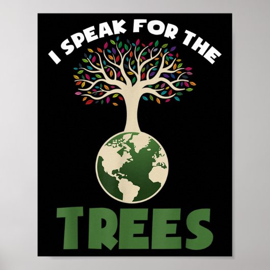 Red onze planeet voor milieubescherming bomen poster (Voorkant)