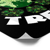 Red onze planeet voor milieubescherming bomen poster (Hoek)