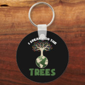 Red onze planeet voor milieubescherming bomen sleutelhanger (Voorkant)