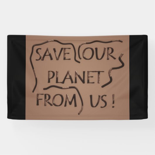 Red onze planeet, wees er vriendelijk voor spandoek (Horizontaal)