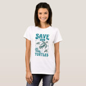 Red onze schildpadden conserveringsprint t-shirt (Voorkant volledig)