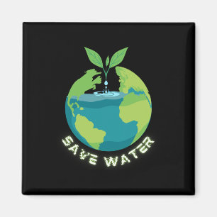 Red onze wateren - Earth Day Clean Water Conservat Magneet