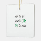 Red onze wereld keramisch ornament (Links)