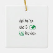 Red onze wereld keramisch ornament (Voorkant)