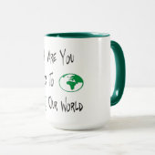 Red onze wereld mok (Voorkant rechts)