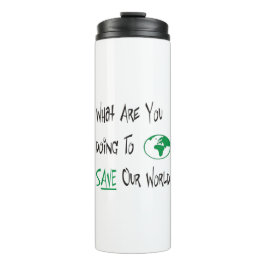 Red onze wereld thermosbeker