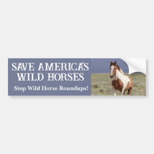 Red onze Wild Horses Sand Wash Basin Bumpersticker