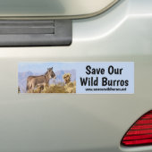 Red onze wilde burros bumpersticker (Op auto)