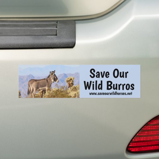 Red onze wilde burros bumpersticker (Op auto)