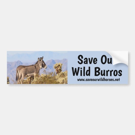 Red onze wilde burros bumpersticker (Voorkant)