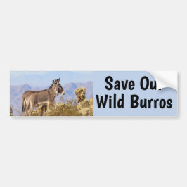 Red onze wilde burros bumpersticker