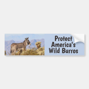 Red onze Wilde Burros-Bumpersticker Bumpersticker