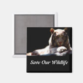 Red onze wilde dieren Tijger vierkante magneet (Voorkant / Achterkant)
