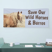 Red onze wilde paarden 2,5 x 6-banner spandoek (Beurs)