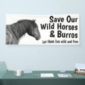 Red onze wilde paarden 2,5 x 6 spandoek (Beurs)