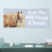 Red onze wilde paarden 2,5 x 6 spandoek (Beurs)