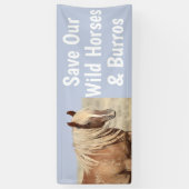 Red onze wilde paarden 2,5 x 6 spandoek (Verticaal)