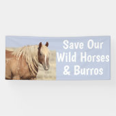 Red onze wilde paarden 2,5 x 6 spandoek (Horizontaal)