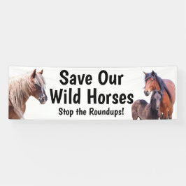 Red onze wilde paarden 2,5 x 8 banner