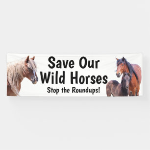 Red onze wilde paarden 2,5 x 8 banner