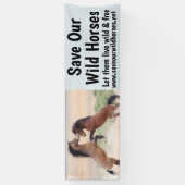 Red onze wilde paarden 2,5 x 8 banner (Verticaal)