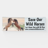 Red onze wilde paarden 2,5 x 8 banner (Horizontaal)