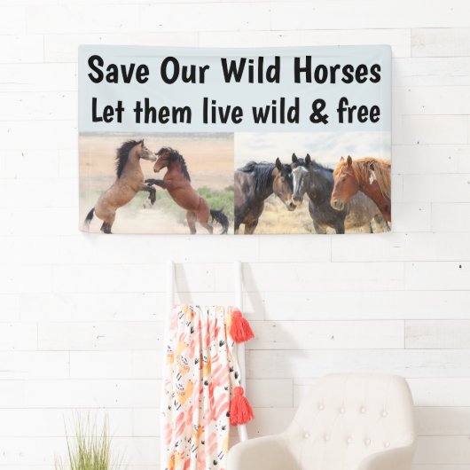 Red onze wilde paarden 3 x 5 spandoek (Insitu)